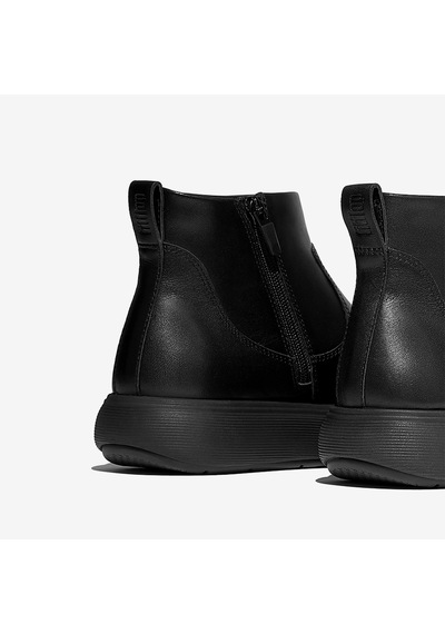 090 All Black Bot Kadın E2z-090 Fitflop Iq-comff Leather Zip Ankle Boots siyah