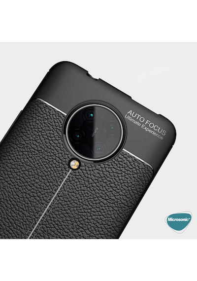 Microsonic Xiaomi Redmi K30 Pro Kılıf Deri Dokulu Silikon