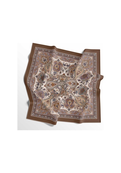 İpekal Soft Pamuk Eşarp - 05402-0109 - 90 X 90 / Haki-lila - 05 Haki-lila - 05