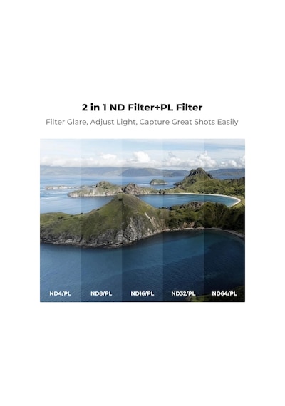 Mini 5 Pro Için Nd-pl Filtre Seti 6'lı Paket Cpl+nd4&pl+nd8&pl+nd16&pl+nd32&pl+nd64&pl