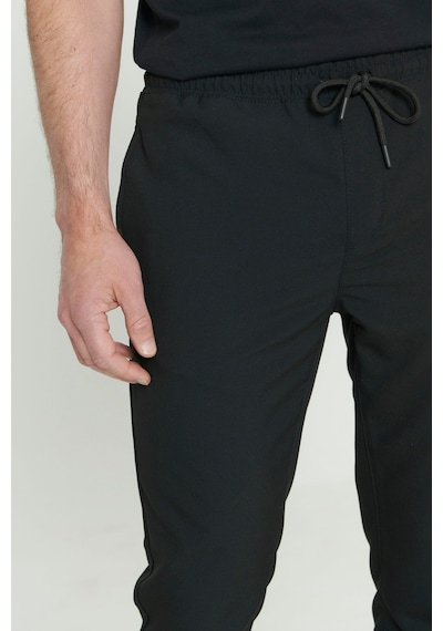Ac&Co / Altınyıldız Classics Slim Fit Dar Kesim Beli Bağlamalı Yan Cepli Erkek Pantolon - Siyah