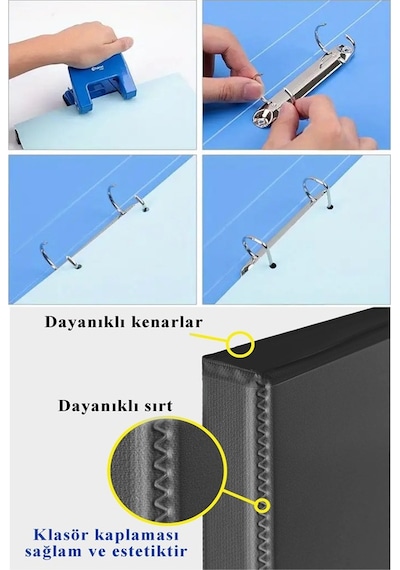 Pembe 2 Halkalı Klasör 2 Adet A4 Pvc Öğrenci Ve Ofis Tipi Evrak Sunum Talebe Büro Klasörü İç Cepli Otomatik Mekanizmalı Pembe