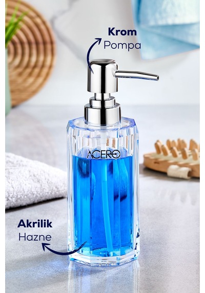 Vienev Akrilik Sıvı Sabunluk 215 Ml Şeffaf 1990 Şeffaf