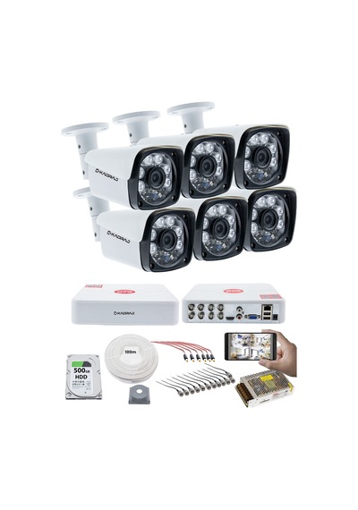 6 Kameralı Set 5mp Sony Seculensli 1080p Full Hd Kdj-6s-6al-m-v1