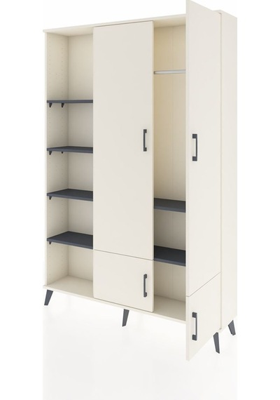 Arges Dolap 6 Raflı 4 Kapaklı Tek Askılı 132x30x195 Aytaşı-aytaşı/antrasit Aytası/antrasıt Arges Dolap 6 Raflı 4 Kapaklı Tek Askılı 132x30x195 Aytaşı-aytaşı/antrasit Aytası/antrasıt