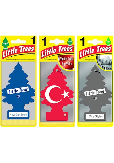 Little Trees 3'Lü Set Türk Bayrağı/New Car/City Style Asma Koku
