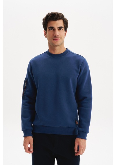 AR-MA Arma Erkek Regular Fit Basic 3 İplik Şardonlu Bisiklet Yaka Sweatshirt Pamuk Polyester Karışımlı K30124603302 İndigo-i1 AR-MA Arma Erkek Regular Fit Basic 3 İplik Şardonlu Bisiklet Yaka Sweatshirt Pamuk Polyester Karışımlı K30124603302 İndigo-i1