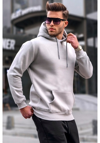 Madmext Madmext Boyalı Gri Erkek Sweatshirt 5339-boyalı Gri Boyalı Gri