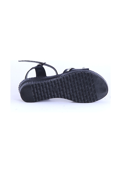Moda Ayakkabı 149 Ortopedik Kadın 7cm Sandalet Ayakkabı Siyah
