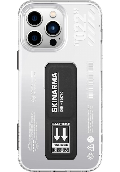 Apple Uyumlu iPhone 14 Pro Kılıf Skinarma Standlı Şeffaf Tasarımlı Taihi Sora Kapak
