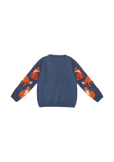 Denokids Mshb&g Tilki Erkek Çocuk Lacivert Triko Kazak Çok Renkli