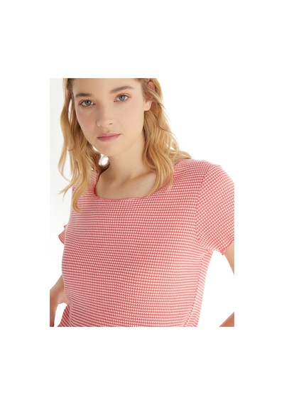 Kadın T-shirt 60549 - Pembe Pembe
