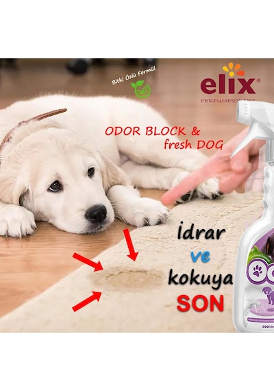 Elıx Bitki Özlü Köpek İdrar Yapma ve Koku Önleyici Sprey 500 ML