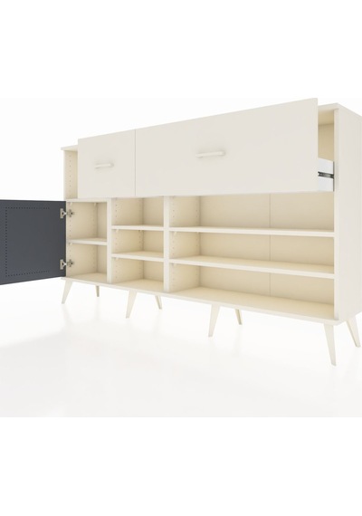 Arges Konsol 6 Raflı 2 Çekmeceli Tek Kapaklı 176x30x99 Aytaşı-antrasit/aytaşı Antrasıt/aytası - Aytası Arges Konsol 6 Raflı 2 Çekmeceli Tek Kapaklı 176x30x99 Aytaşı-antrasit/aytaşı Antrasıt/aytası - Aytası