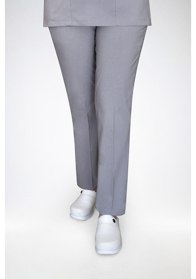 Unisex Soft Likra Gri Yarasa Kol Hemşire Ve Doktor Forma Takım Scrubs Gri Gri