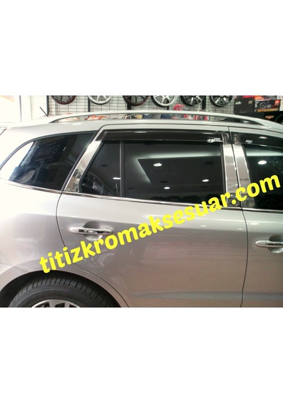 Hyundaı Santa Fe 2007-2012 Krom Cam Alt Çıtası Aksesuarı 6 P.