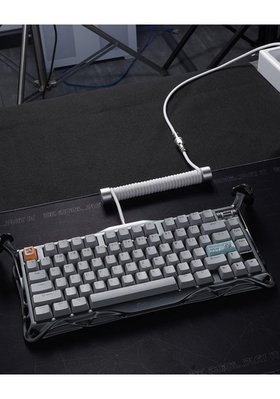 Sarmal Aviator Usb To Type-c Mekanik Klavye Uyumlu Oyuncu Kablosu, 1.85m, Beyaz