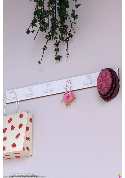 Arı 18 Kancalı Genç Odası Askısı 3'lü Set 81,4x9,6 Cm - Şık Tasarım, Çok Amaçlı Düzenleyici Beyaz Arı 18 Kancalı Genç Odası Askısı 3'lü Set 81,4x9,6 Cm - Şık Tasarım, Çok Amaçlı Düzenleyici Beyaz