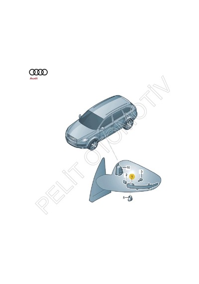 Audi A3 Sol Ayna Sinyali 8k0949101e 2009-2013