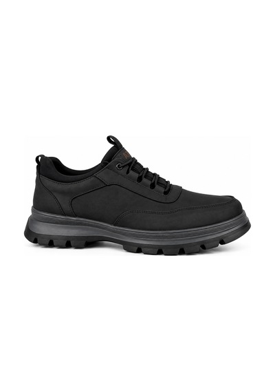 Modayak Ata 151 Nubuk Siyah Hakiki Deri Slip On Ayakkabı Nubuk Sıyah