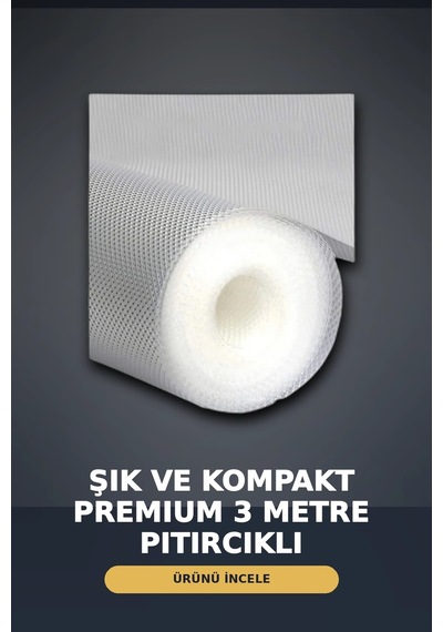 3 Metre Kalın Dokulu Şeffaf Raf Örtüsü, Kabarcıklı Tezgah Ve Dolap İçi Koruyucu Mat