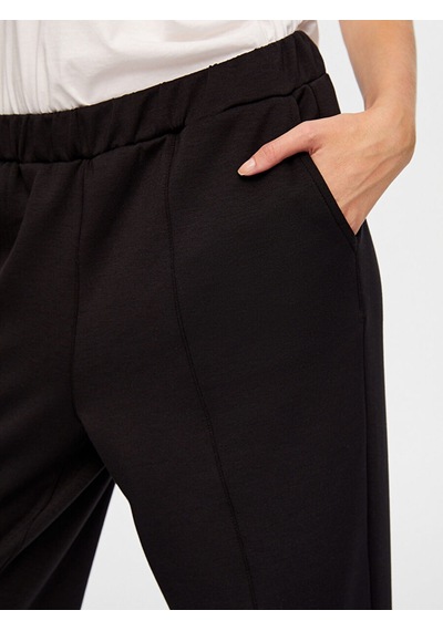 Önü Dikiş Detaylı Modallı Wide Leg Fit Eşofman Alt W26esa005 Uw26esa00510 Siyah