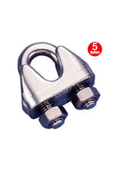 Aletçantam Klemens Çelik Halat Klemensi (5 li paket) 3 mm