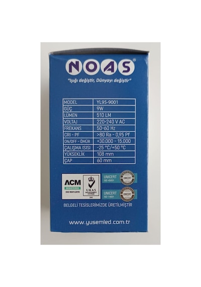 Noas 9w Tasarruflu Led Ampul 10 Adet