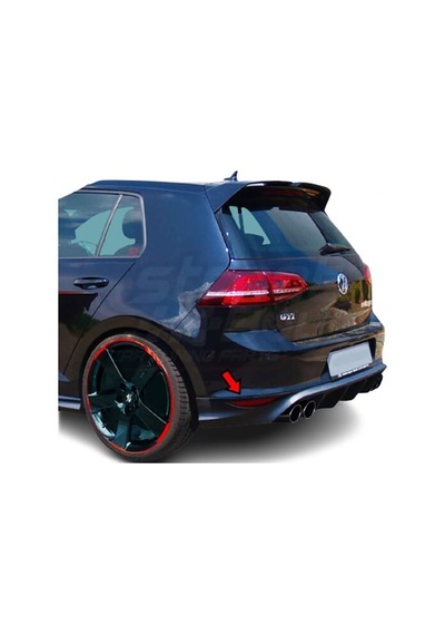Vw Golf 7 Oettinger Arka Ek Plastik Siyah Difüzör 2012 2013 2014 2015 2016 Arka-difizör-bodykit-ek