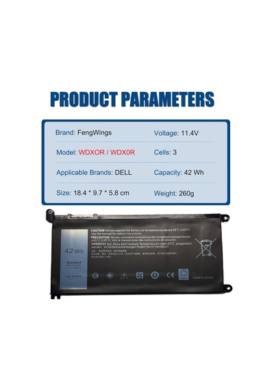 Wdx0r Wdxor Akü, Dell Inspiron 13 5368 5378 5379 7368 7378 15 5565 5567 5568 5570 5575 5578 5579 7560 7569 7570 İçin Yedek Vostro 35 80 3581 3584 5468 5471 5568
