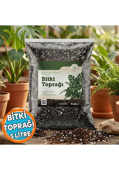 Tr Bitki Bakım Seti 1 Adet 5 Litre Kaktüs Toprağı + 1 Adet 5 Litre Bitki Toprağı Toprak 0,250