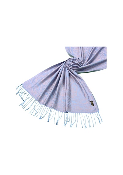 Mim Eşarp Kalın Kışlık Paşmina Şal 75x190 Cm Bebe Mavi