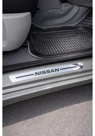 Nissan Nikelaj Krom Plastik 4 Parça Kapı Eşik Seti