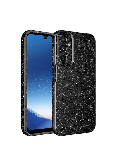 Galaxy Uyumlu A25 Kılıf Kamera Korumalı Simli Parıltılı Lüks Silikon Beyaz