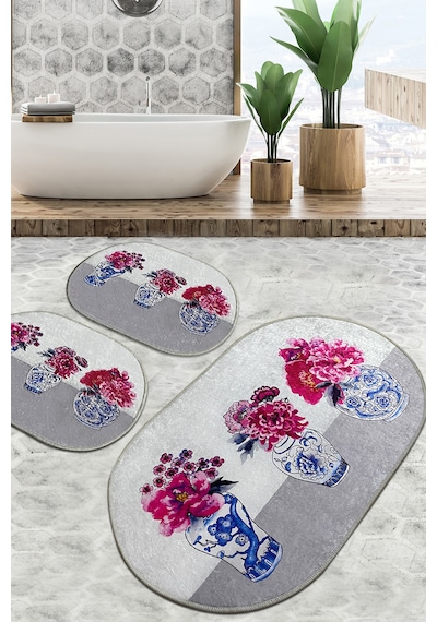 Joseph Banyo Halısı Djt 3 Lü Set Çok Renkli