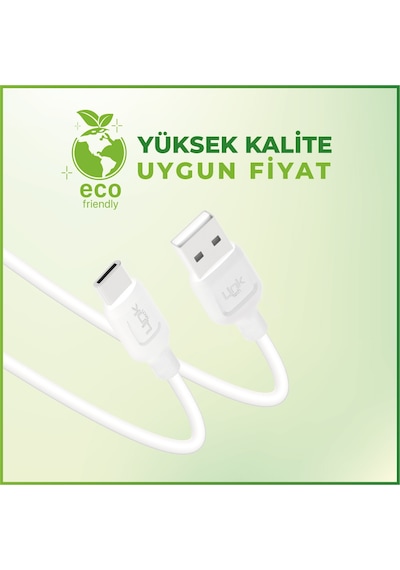 LinkTech K450 Strong 3A USB-Type-C Data/Şarj Kablosu 1mt