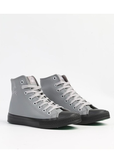 Benetton Bn-31046 Bilek Boy Kışlık Sneaker Spor Ayakkabı Gri - Siyah