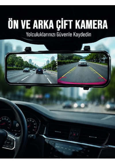 Ayna Carplay Dokunmatik Araç Multimedya Ekranı Ön Arka Kameralı