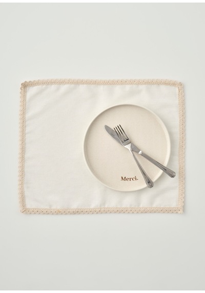 Bella Maison Eloni Kopanakili Amerikan Servis Ekru 35x45 Cm Ekru