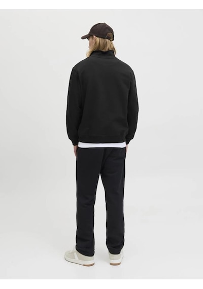 Jack & Jones Jack&jones 12282899 Jornorrebro Emb Sweat Black Erkek Sweatshirt Siyah