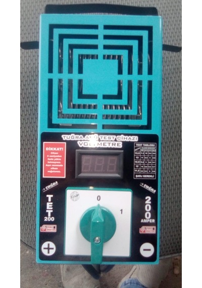 6-12-24 Volt 200 Amper Akü Test Cihazı Tuğra Tet 200