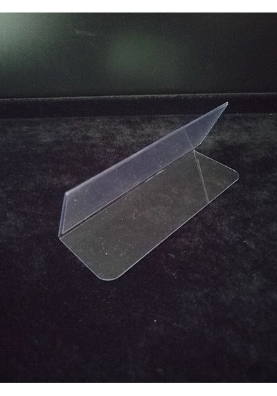 10 Adet Pvc Şeffaf Etiketlik 10x4 Cm Ayaklı Kart Tutucu İsimlik