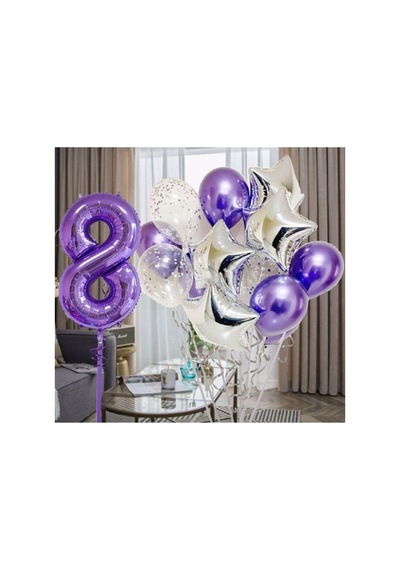 Parti Station Mor 8 Yaş Rakam Balon Seti Doğum Günü Dekorasyonu Psmorset Sku: Zeusstk0b4f5bd05f .