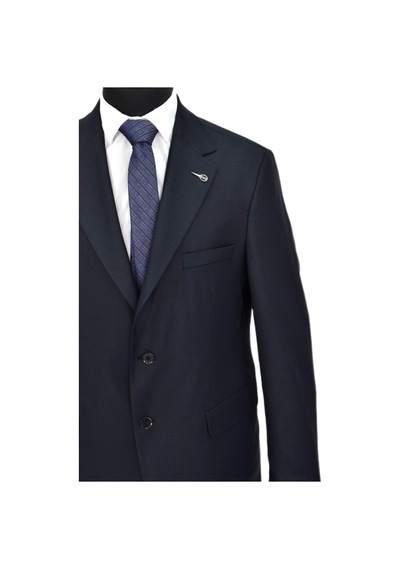 Suitmen Erkek Lacivert Armürlü 4 Drop Çift Yırtmaçlı Takım Elbise Bgl-st04567 Lacivert