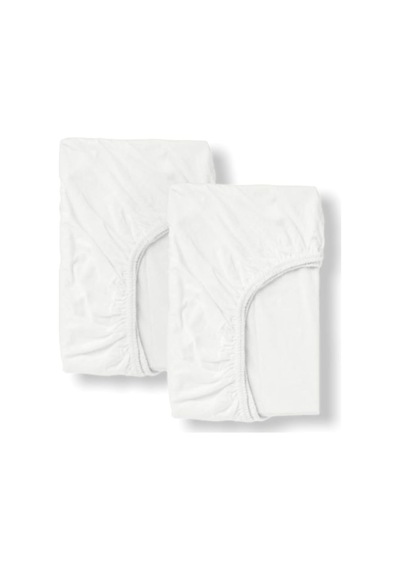 Bebek Özel %100 Pamuklu Bebek Çocuk 70x120 Cm Park Beşik Için Lastikli Çarşaf 70x120 Beyaz Beyaz 2 Adet