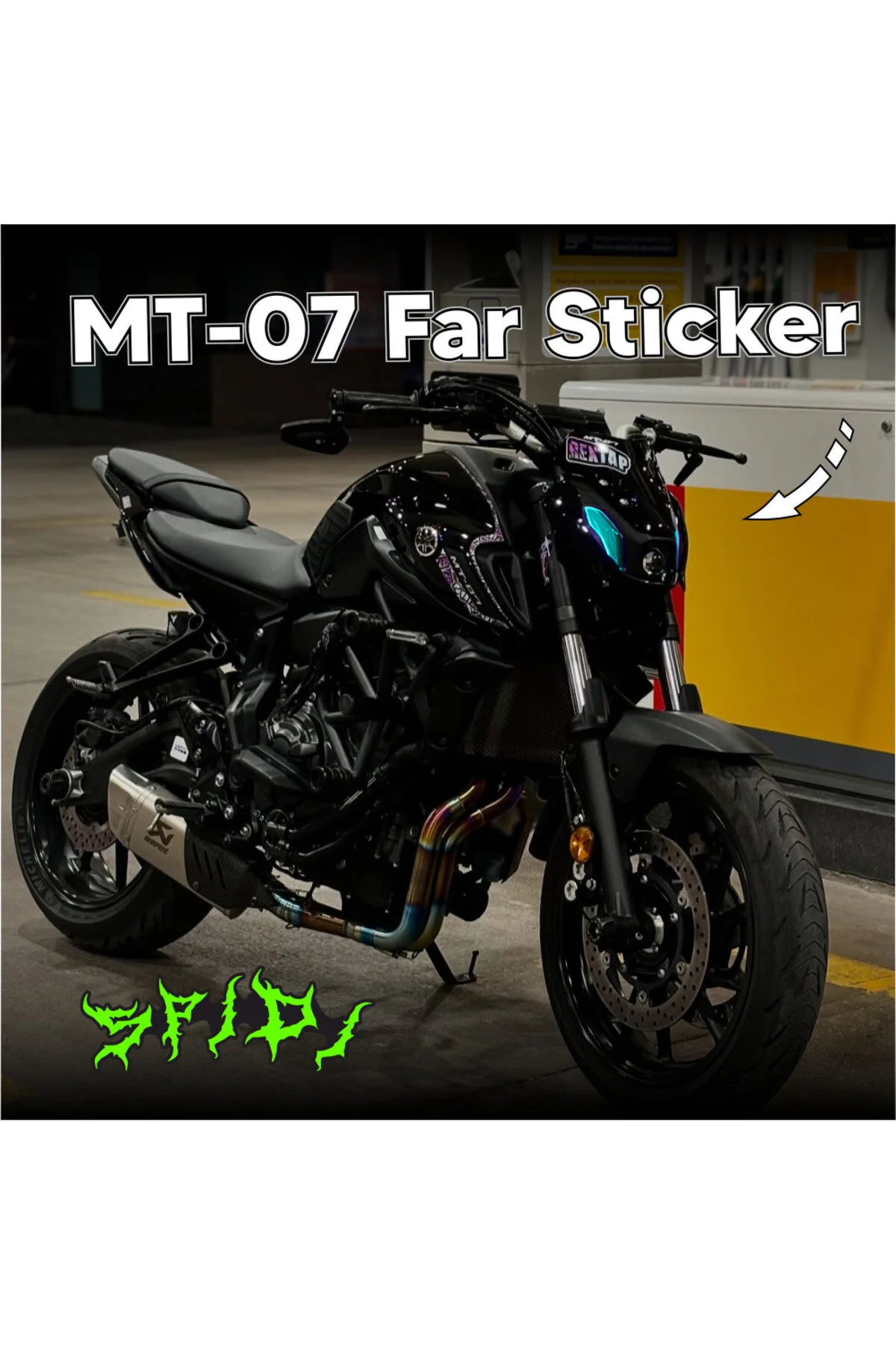 Mt-07 Turkuaz Far Sticker