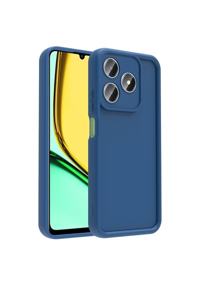 Realme C63 Kılıf Kamera Korumalı Ananas Silikon Kapak Koyu Yeşil