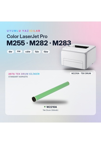 Hp 207a W2210a Tek Drum Silindir / Color Laserjet Pro M255 / M282 / M283