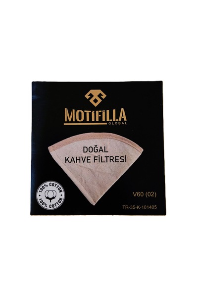 V60 -02 Kahve Filtre Kağıdı Bez %100 Doğal Natural