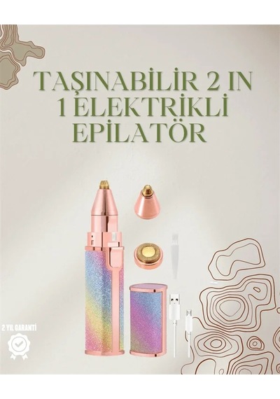 Lb Mini Elektrikli Epilatör Cihazı Usb Şarjlı, Acısız Yüz Ve Kaş Bakım Aleti